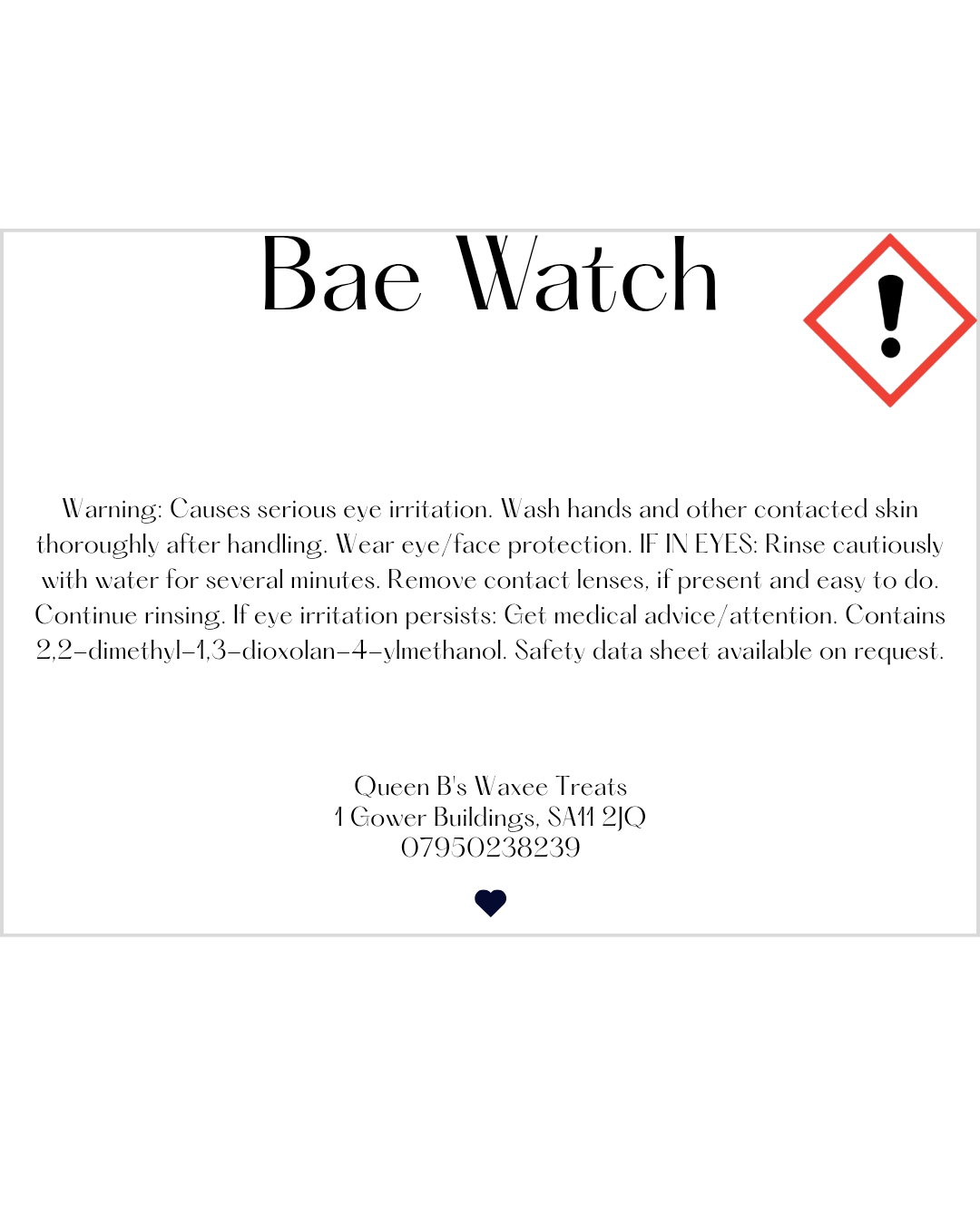 Bae Watch Car Freshener