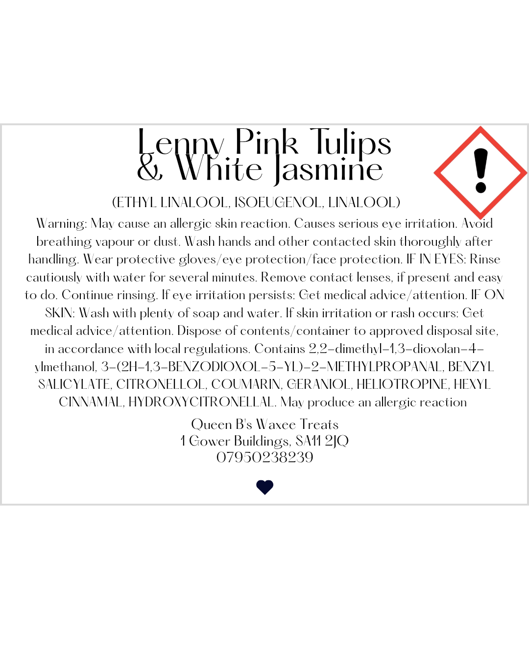 Lenny Pink Tulips & White Jasmine Car Freshener