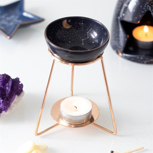Purple Star Sign Burner on Metal Base