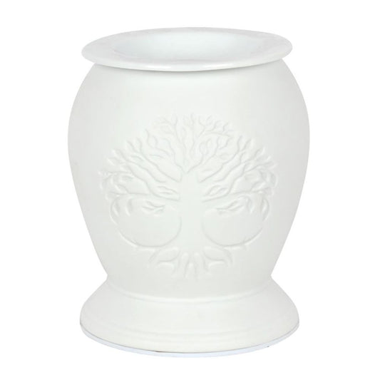 Tree of Life White Ceramic Electric Burner