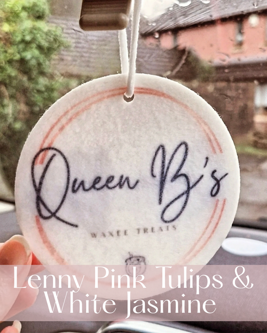 Lenny Pink Tulips & White Jasmine Car Freshener