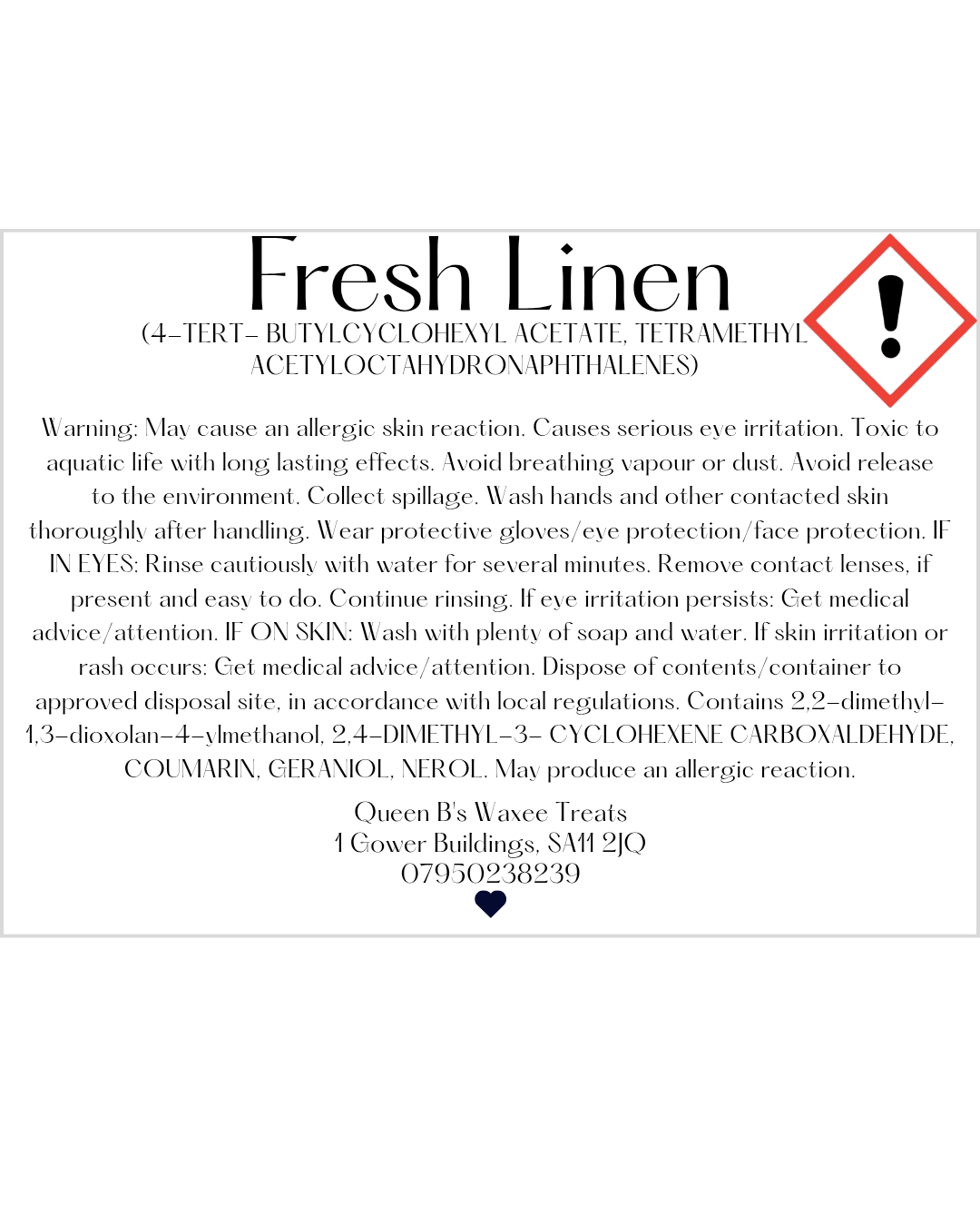 Fresh Linen Car Freshener