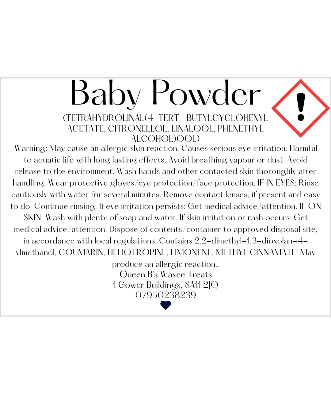 Baby Powder Car Freshener