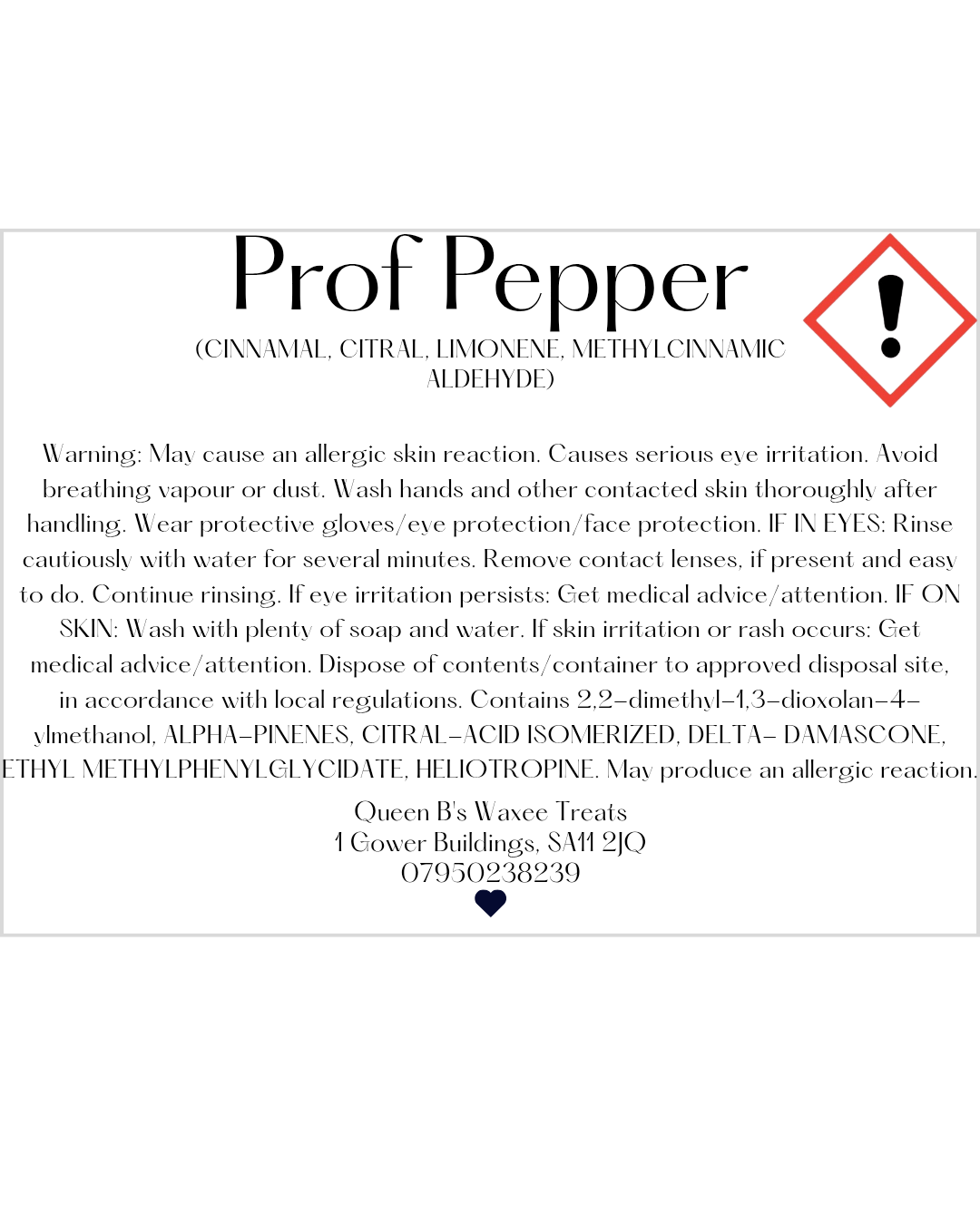 Prof Pepper Car Freshener