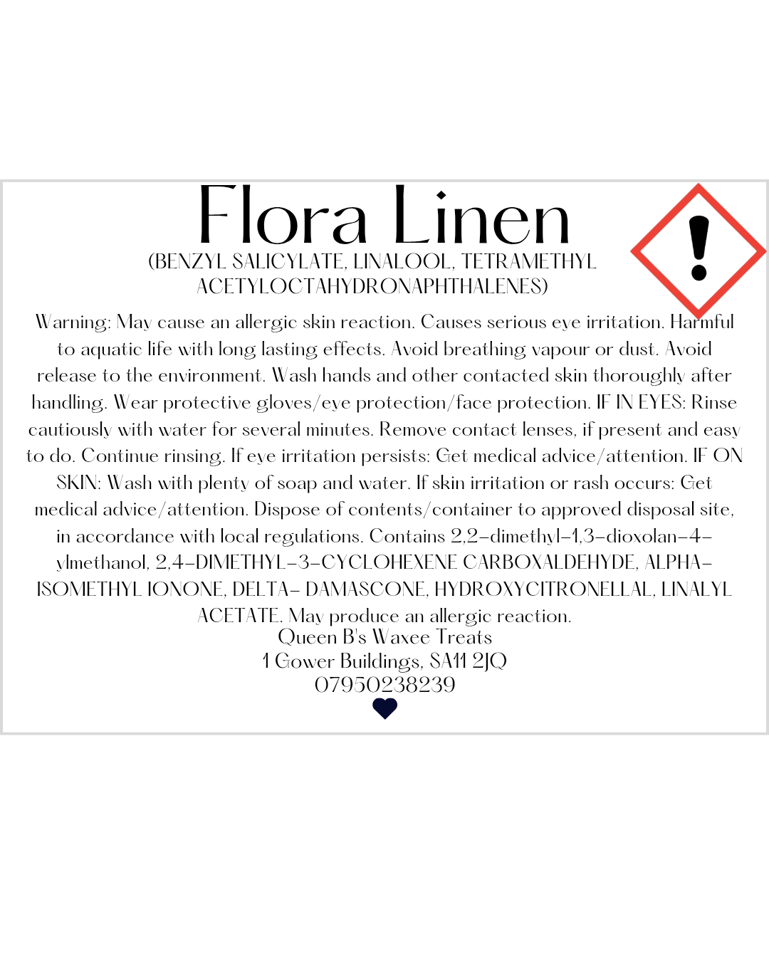 Flora Linen Car Freshener