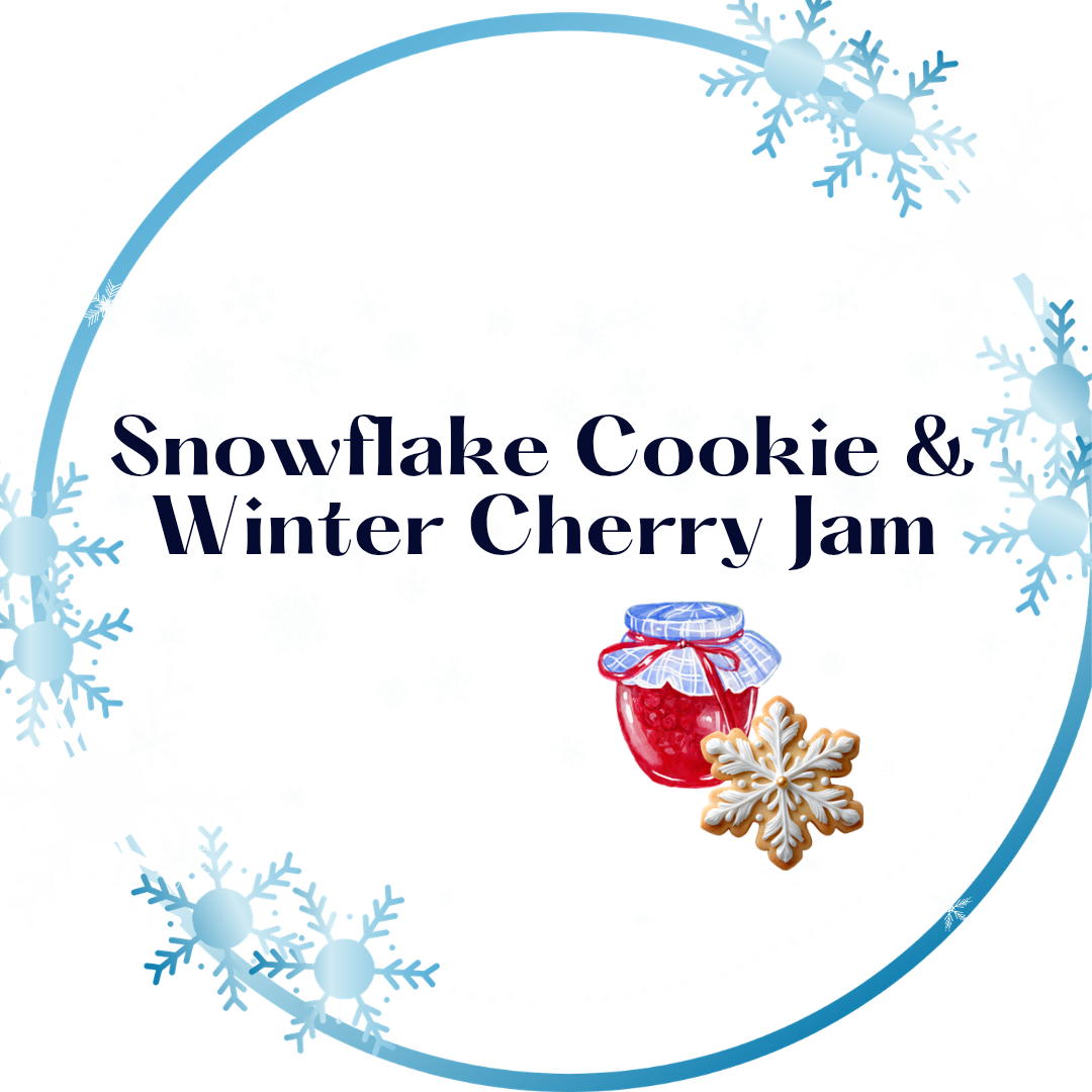 Snowflake Cookie & Winter Cherry Jam