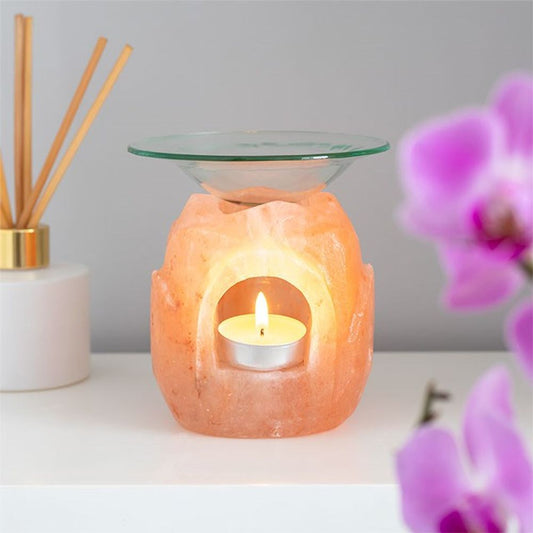 Lotus Flower Shaped Himalayan Salt Burner
