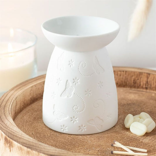 White Ceramic Butterfly Burner
