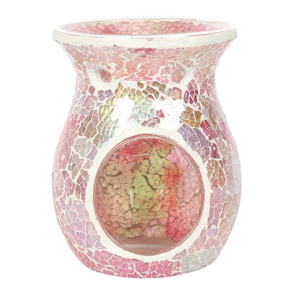 Large Pink Iridescent Crackle Burner