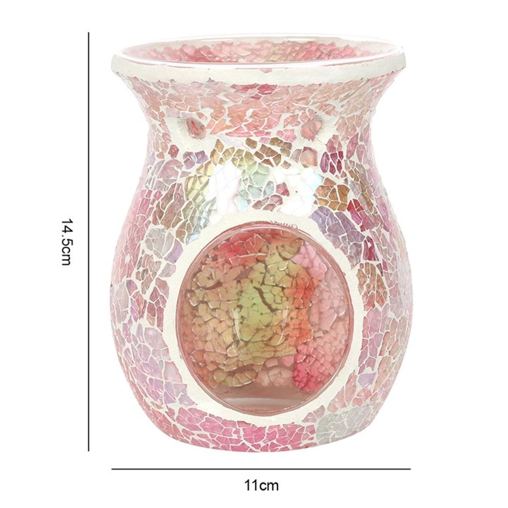 Large Pink Iridescent Crackle Burner