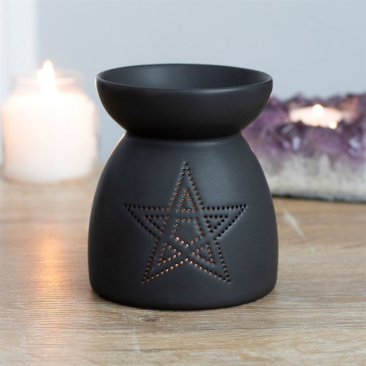 Black Pentagram Cut Out Burner