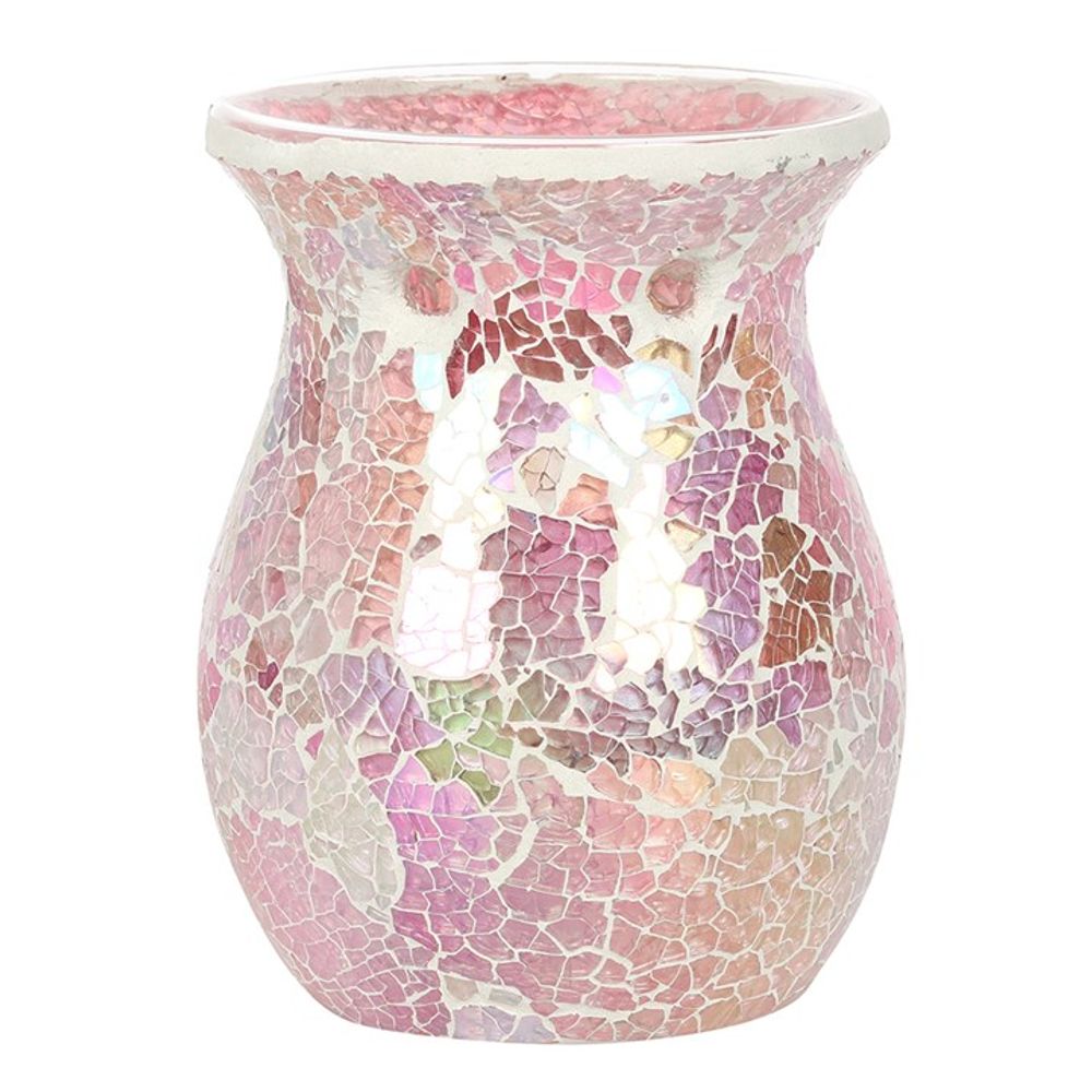 Large Pink Iridescent Crackle Burner